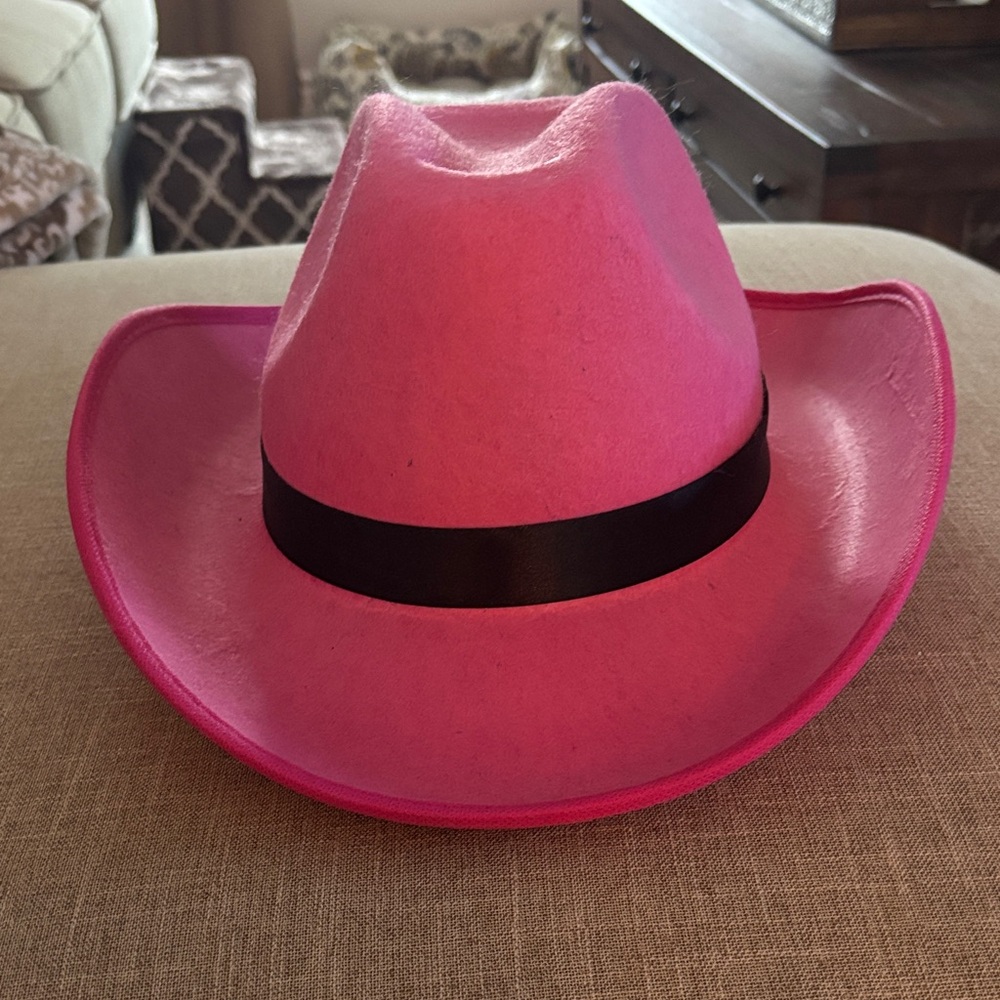 Pink Cowboy Hat with Black Band